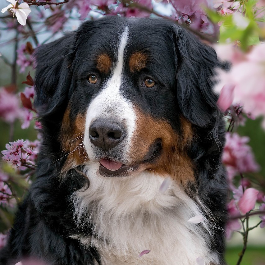Bernese Mountain Dog with addison's disease.